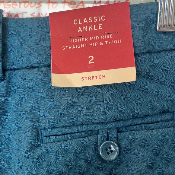 Merona NWT Stretch classic Ankle pants Sz. 2 Higher mid rise straight hip&thigh - Picture 4 of 8